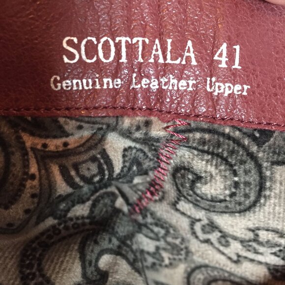 Spring Step LArtiste Scotala Heeled Ankle Boot 10/41 Navy Blue Plaid Leather Zip - Picture 8 of 13